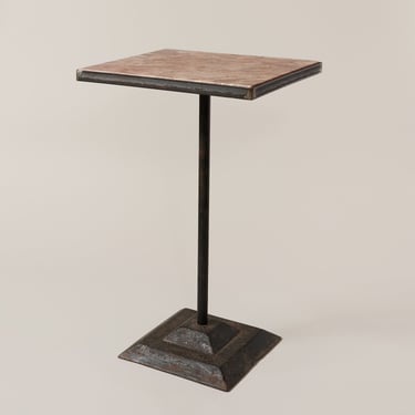 Atrio Vintage - Marble and Iron Pedestal Table