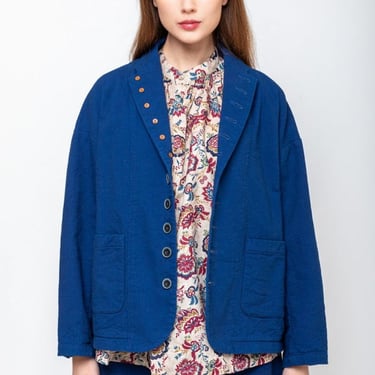 ICHI ANTIQUITES Sashiko Jacket - Indigo