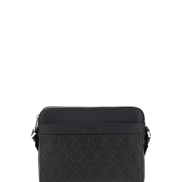 Ferragamo Men Gancini Pattern Shoulder Bag