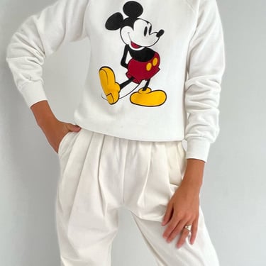 Vintage Petite Mickey Mouse Raglan Sweatshirt