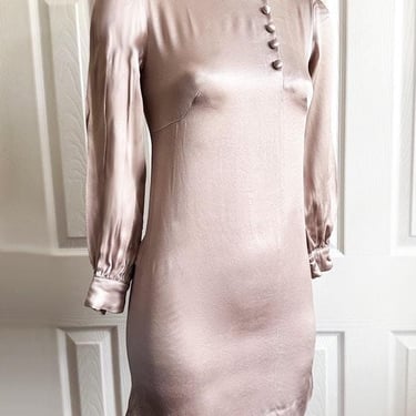 Vintage 1960s MOD MINI Dress GOGO Short Hippie, Baby Doll, Blush Pink, Shift 