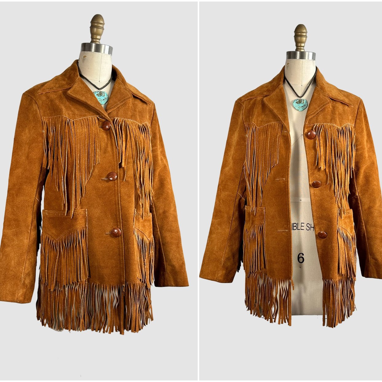 ジャケット・アウター 70s PIONEER WEAR western fringe jacket Vintage Pioneer Wear 1970's White Suede Western Fringe