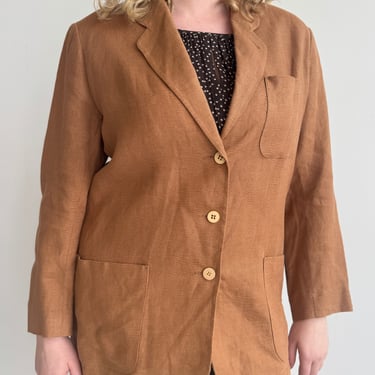 Vintage - Brown Linen Blazer (XL)