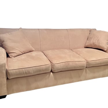 Rowe Furniture Beige 3 Seater Microsuede Sofa NJ220-31