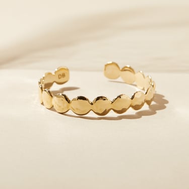 chunky gold cuff bracelet, simple gold hammered bracelet, minimalist dot bracelet, everyday layering bracelet, silver bangle bracelet 