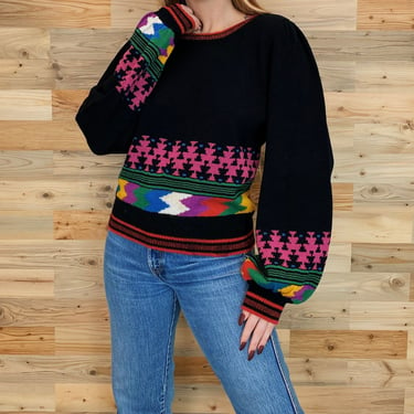 70's Vintage Knit Pullover Sweater Top 