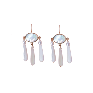 Mother of Pearl Girandole Earrings