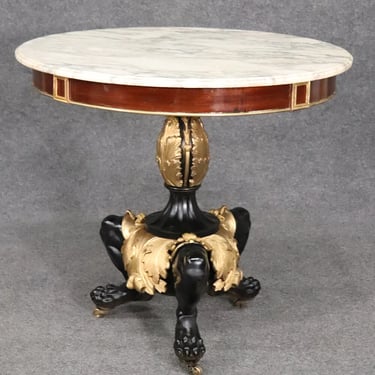 Fine Solid Bronze and Marble Russian Neoclassical Center Table, Circa 1900s