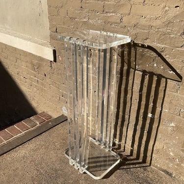 Postmodern Lucite Pedestal