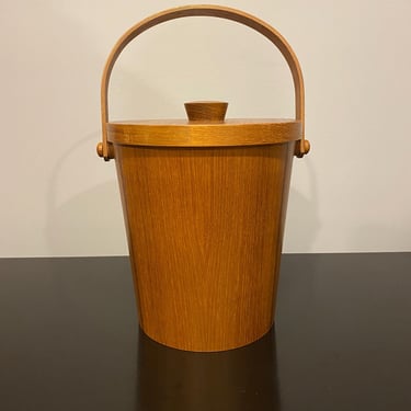 Vintage Teak Ice Bucket - Made in Japan 