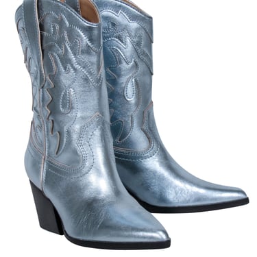 Dolce Vita - Metallic Blue Western Style Short Boots Sz 7.5