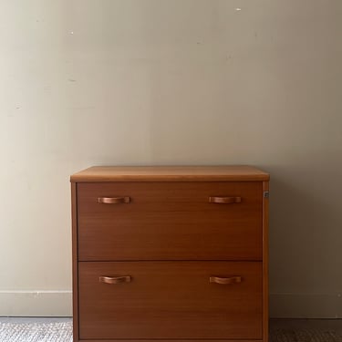 Teak file cabinet (left)