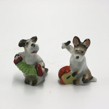 vintage miniature ceramic dog band made in japan 