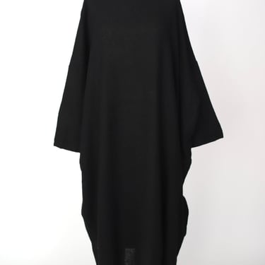 Japanese Noir Wool Woven Sack Dress