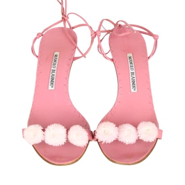 Manolo Blahnik Pink Strap Heels