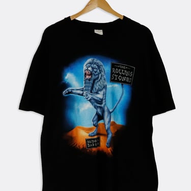 Vintage 1998 Rolling Stones Bridges To Babylon Lion Wolrd Tour T Shirt Sz L