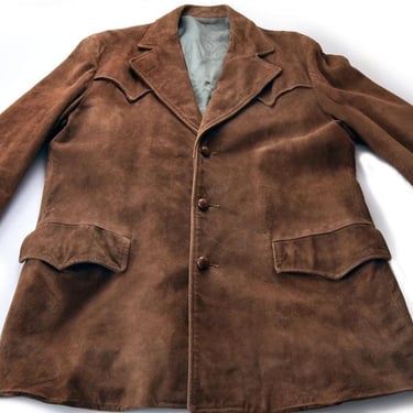 60's Brown suede McGregor leather jacket~ includes zip in