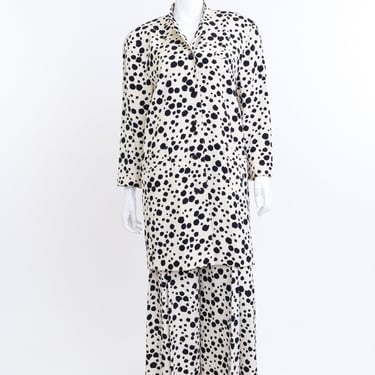 Dalmatian Duster & Palazzo Pant Suit