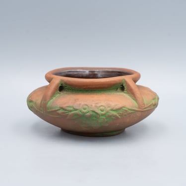 Zane Pottery (Peters & Reed) Moss Aztec Hanging Basket | Antique Zane Ware Arts and Crafts Art Pottery 