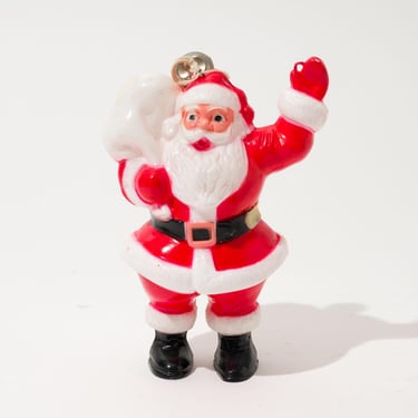 Vintage Waving Santa Figurine, Ornament, Vintage Christmas 
