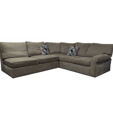 Lawson-Style Tan Two-Piece Sectional