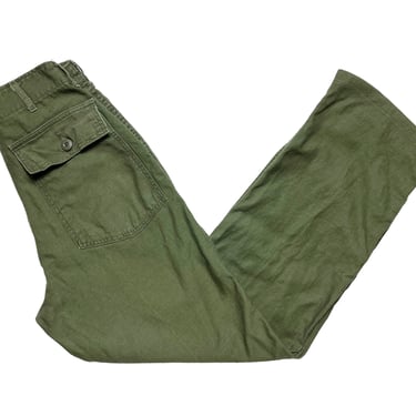 Vintage 1970s US Army OG-107 Field Trousers / Pants ~ measure 25.5 x 30 ~ Vietnam War ~ 25 26 Waist ~ 100% Cotton 
