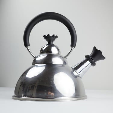 Vintage WMF King Series Whistling Kettle by Matteo Thun (1989-1993) - Stainless Steel Stovetop Teapot 