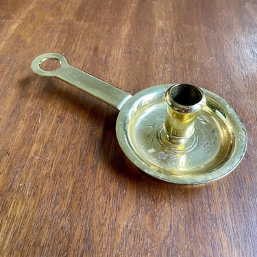 Vintage Baldwin Brass Skillet Chamberstick Candle Holder | Taper Candle Holder 