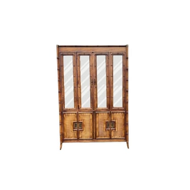 Stanley Faux Bamboo China cabinet 