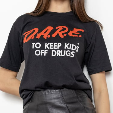 DARE DRUGS TEE Keep Kids Off Vintage 90's U S A Usa Made / Small Medium 