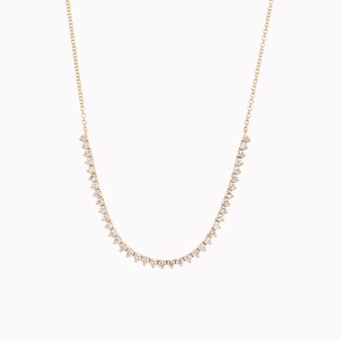 Diamond Segment Tennis Chain Necklace 39ct