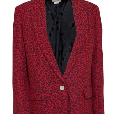 Zadig & Voltaire - Red Leopard Blazer Sz L