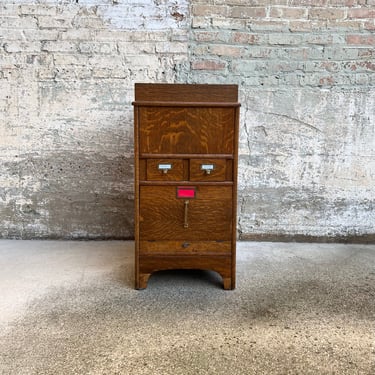 Antique Oak Globe-Wernicke Index Filer Cabinet 