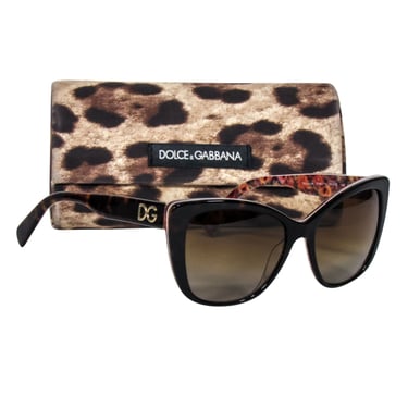Dolce &amp; Gabbana - Brown Tortoise Sunglasses
