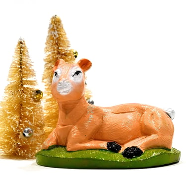 VINTAGE: Plastic Deer Figurine - Christmas Decor - Home Decor - SKU 15-D2-00017649 
