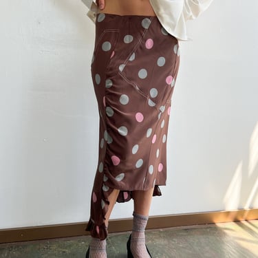 Marni Silk Dotted Midi Skirt (M)