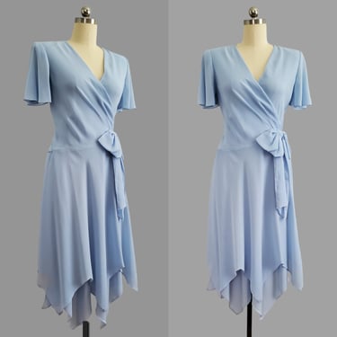 1980s Rimini Wrap Dress- 80s Dresses - 80s Women's Vintage Size Medium 