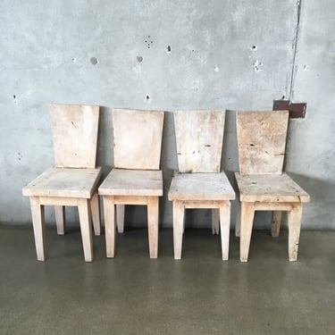 Custom Made Solid Walnut Slab Chairs
