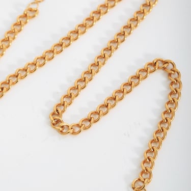 Vintage chunky gold chain link belt 