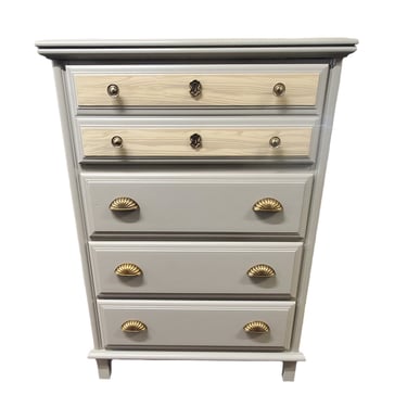 Sage Green Faux Wood Vintage Dresser