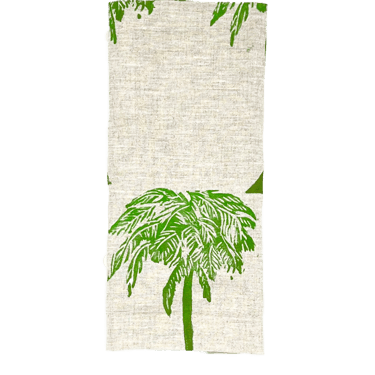 Palm Tree Napkins on Oatmeal or White Linen in 5 color-ways