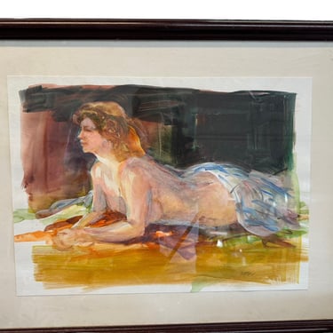 Original Nude Woman Watercolor   EK221-146