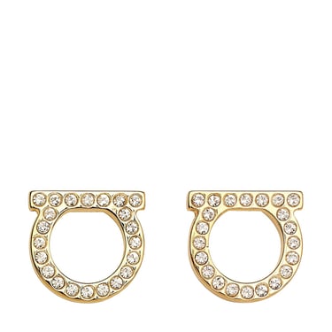 Ferragamo Women Gancini Crystals Stud Earrings
