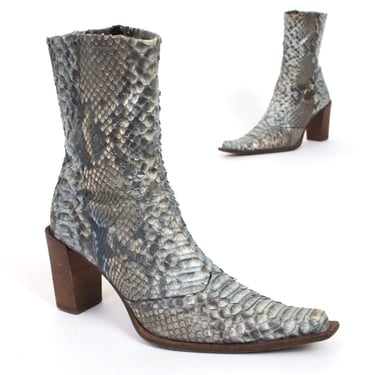 Italian Snakeskin Western Boots