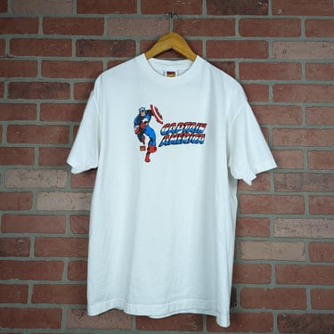 Vintage 90s Marvel Comics Captain America ORIGINAL Comic Promo Tee - Large 