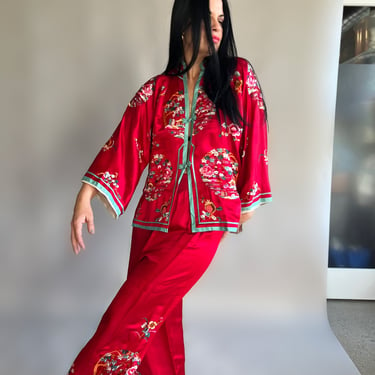 Vintage Chinese Silk Tang Suit Separates Authentic 