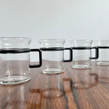 Pair of Vintage Bodum Glass Chambord Tea Coffee Glasses With