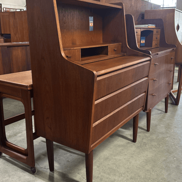 Danish Teak Secretary Desk - #A1543