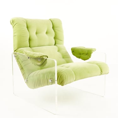 Pace Style Mid Century Lucite Lounge Chair -mcm 