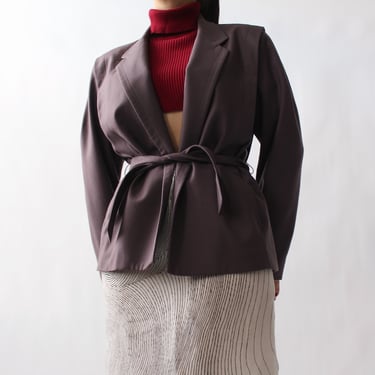 Vintage Lavender Wool Belted Jacket